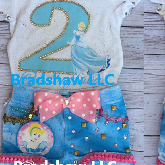 Cinderella inspired personalized or bday outfit